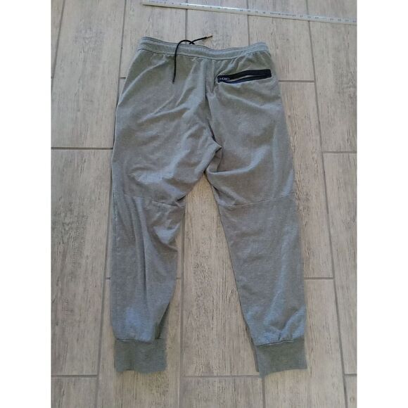 American Eagle Mens Jogging Pants Size M Drawstring Zip Pockets Cuff Gray - Picture 4 of 4